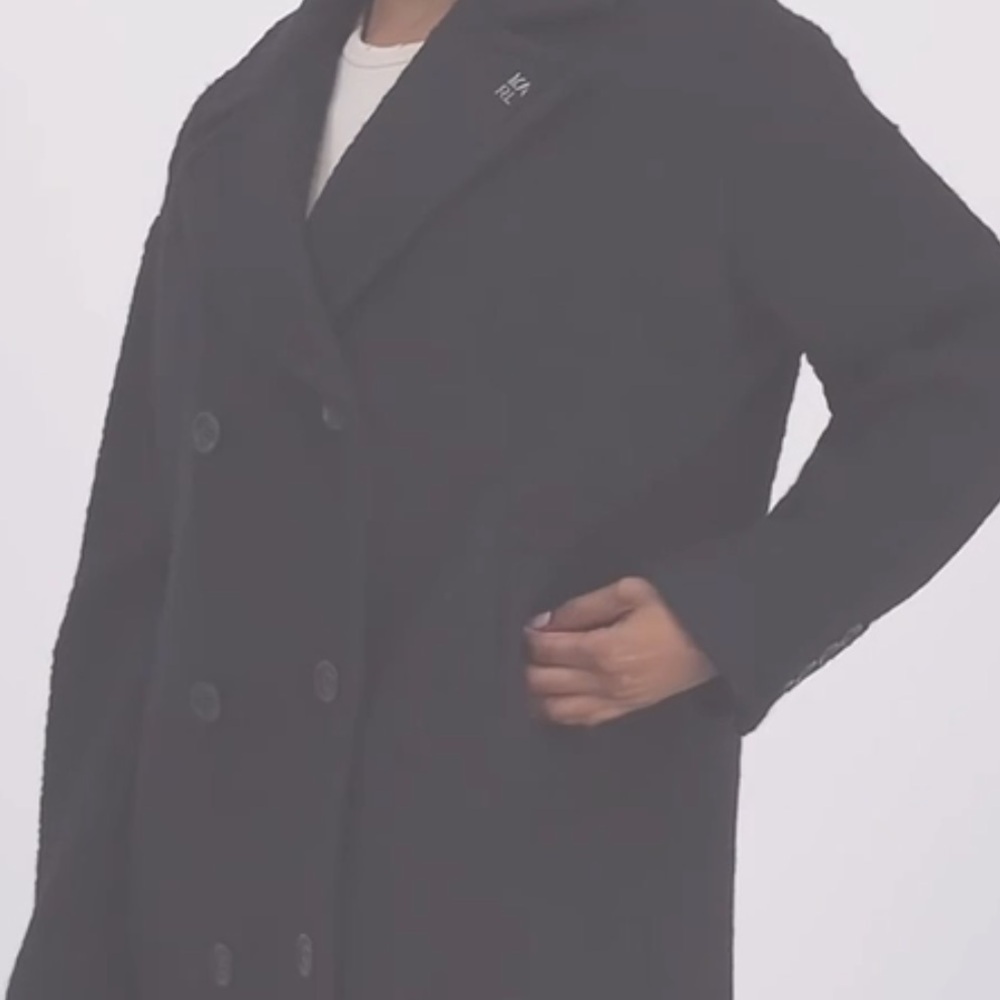 KARL LAGERFELD PARIS Women's Double-Breasted Overcoat - Picture 4 of 9